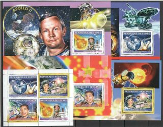 T468 2006 Guinea Space Transport Science & Technology 4bl,  Kb Mnh Stamps