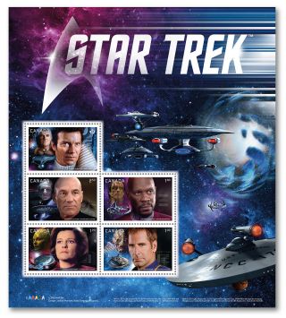 Canada 2983 Star Trek (year 2) Captains Souvenir Sheet Mnh 2017