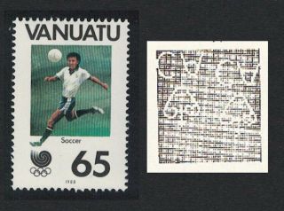 Vanuatu Football Olympic Games Seoul 1v 20vatu Watermark Inverted Mnh Sg 505w