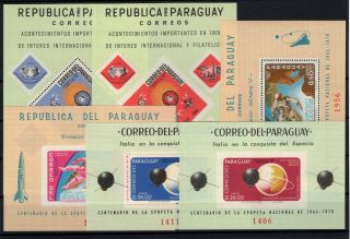 P109832/ Paraguay / M.  S.  / Sc 918a – 926a – 966a Mnh Perf & Imperf 115 E