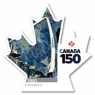 Canadarm = Space = Canada 150 = Booklet Die Cut Stamp Mnh Canada 2017