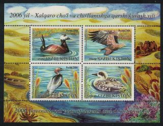 Uzbekistan Eagle Cormorant Duck Birds Ms Mnh Sg Ms583