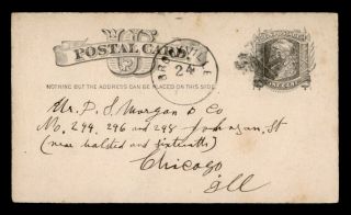Dr Who 1883 Brookville Ks Postal Card Stationery Fancy Cancel C117133