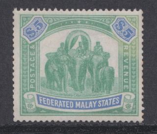 Malaya Malaysia Federated Malay States Stamps $5 Unmounted