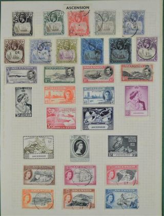 Ascension Stamps Selection On 2 Pages H/m And (t87)