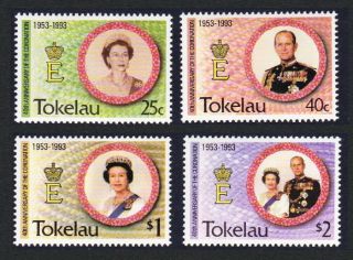 Tokelau 40th Anniversary Of Coronation 4v Mnh Sg 197 - 200 Sc 186 - 189