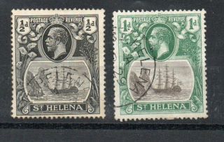 St Helena 0.  5d And 1d Very Fine Both With 