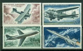 Gabon 1962 History Of Aviation - Aircrafts Mnh C5664