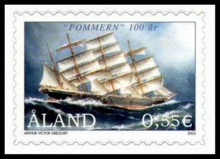 Aland 2003 Sailing Ship Pommern Self Adhesive Commemorative Stamp Mnh