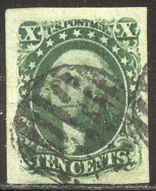 U.  S.  15 - 10c Green,  Type Iii ($140)