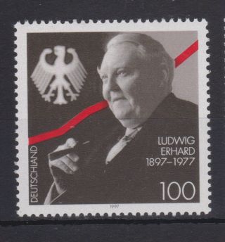 West Germany Mnh Stamp Deutsche Bundespost 1997 Ludwig Erhard Sg 2756