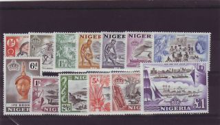 Nigeria - Sg69 - 80 Mnh 1953 1/2d - £1 Definitives Complete Set
