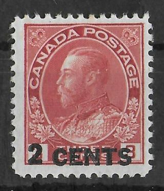 Canada 1926 Lh 2c On 3c Carmine Die Ii Sg 264b Cv £400