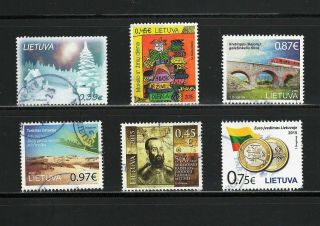Lithuania - - 6 Diff Commemoratives From2015 - - Cv $8.  90