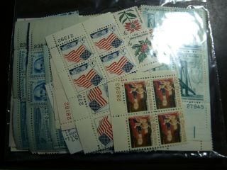 US POSTAGE NEVER HINGED BLOCKS OF 4 OF 5 CENT STAMPS $13.  80 FACE (M) 2