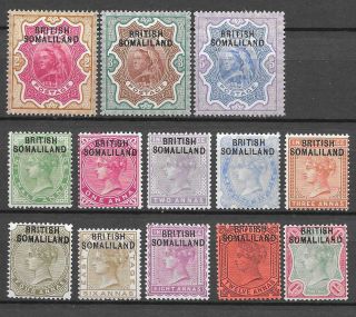 British Somaliland 1903 Sg1 - 13 Lmmint Cat £130