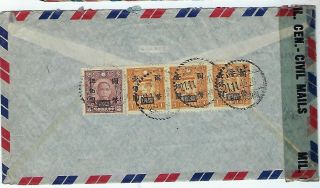 China 1948 Censored Airmail Cover Shanghai To Germany Us Zone