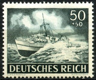 Torpedo Boat War At Sea 50,  50,  Mnh - German Nazi Stamp Third Reich Wwii Ww2