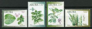 Aruba 2019 Mnh Medicinal Plants 4v Set Flora Flowers Nature Stamps