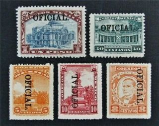 Nystamps Mexico Stamp O181a//o190 Og H $44
