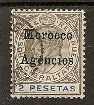 Morocco Agencies Gibraltar Ovpts 1903 - 05 Kevii 2p Sg23 Fine
