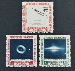 Nystamps Mexico Stamp C123 - C125 Og H/nh $60