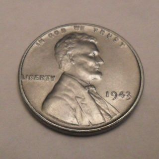 1943 P Steel Wheat Cent / Penny Au - Lightly Circulated
