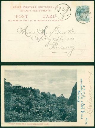 1904 Malaya Postcard Penang Government Hill Straits Dato Kramat (99)