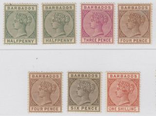 Barbados Queen Victoria Stamps