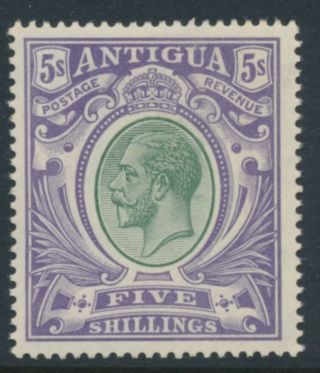 Sg 51 Antigua 1913 5/ - Grey Green & Violet.  Fine Unmounted Cat £95