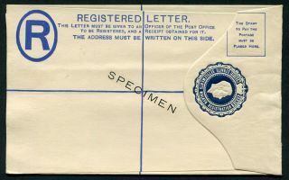 Straits Settlements 1937 15c Postal Stationery Registered Env (g) Re.  9 Specimen