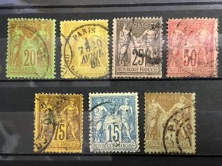 Old Stamps France X 7