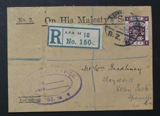 Palestine,  Typo Stamps Abroad,  Sz.  10,  Reg Cover A1495