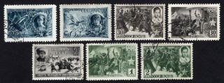 Russia Ussr 1942 Set Of Stamps Zagor 730 - 736 Cv=13$