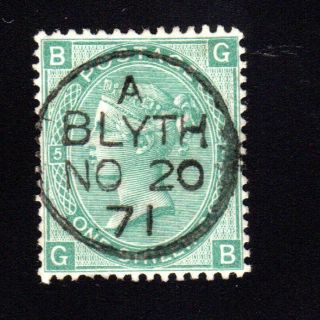 Great Britain Scott 54 (sg117) A Gem W/ Town Cancel " Blyth " Plate 5 Pos Gb