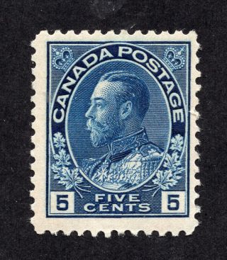 Canada 111 5 Cent Dark Blue King George V Admiral Issue Mh