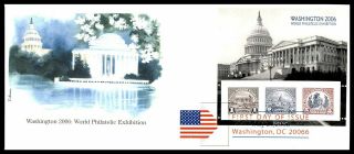 Mayfairstamps Us Fdc 2006 World Philatelic Exhibition Souvenir Sheet First Day C