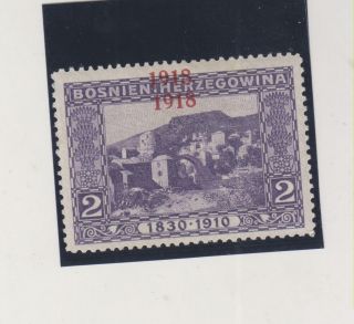 Bosnia,  Austria,  1918,  Double Ovpt,  Hinged A