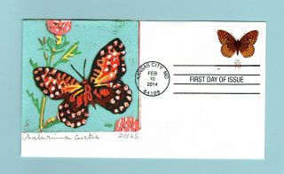 U.  S.  Fdc 4859 Rare Sabrina Curtis Cachet - Great Spangled Fritillary Butterfly