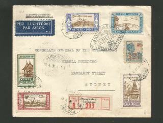 1931 Netherlands Indies Registered Cover To Dutch Consul General In Sydney