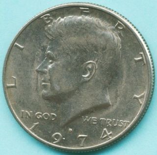 1974 D Kennedy Half Dollar 50 Cent Coin