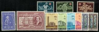 Ruanda Urundi B21 - 25,  B31 - 36 1956 - 61 Mnh