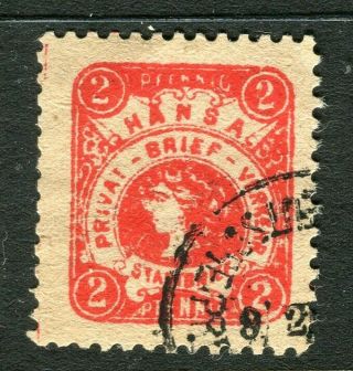 Germany; 1870s - 80s Early Local Privat Post Issue,  Hansa Value