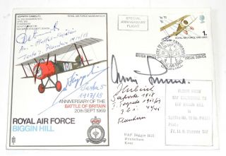 Stamps - Great Britain - 29th Anniversary Battle Of Britain 1969 (signed)