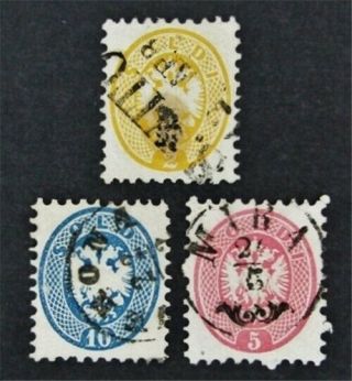 Nystamps Austrian Offices Abroad Lombardy Venetia Stamp 21 - 23 $87