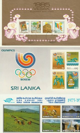 9 Different Sri Lanka Mini - Sheets Unmounted