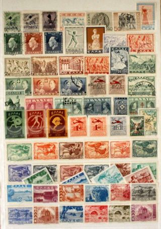 Greece: 65,  Stamps,  Mixed Int/used 1938 - 42 Approx (gre 17)