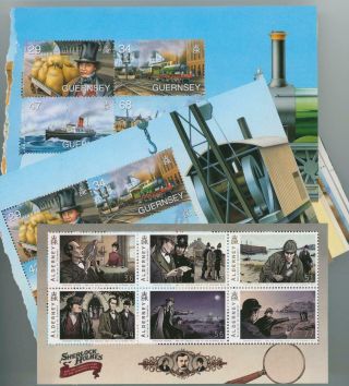 Guernsey Face Value £308.  88 Selection Of Prestige Booklet Stamps For Postage