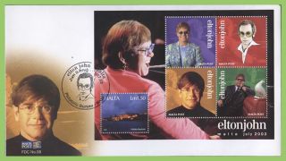 Malta 2003 Elton John,  The Granaries,  Floriana.  Sheet First Day Cover