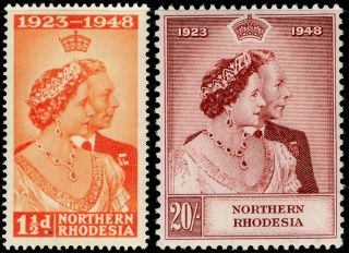 Northern Rhodesia Sg48 - 49,  Compelte Set,  Lh.  Cat £100.  Rsw
